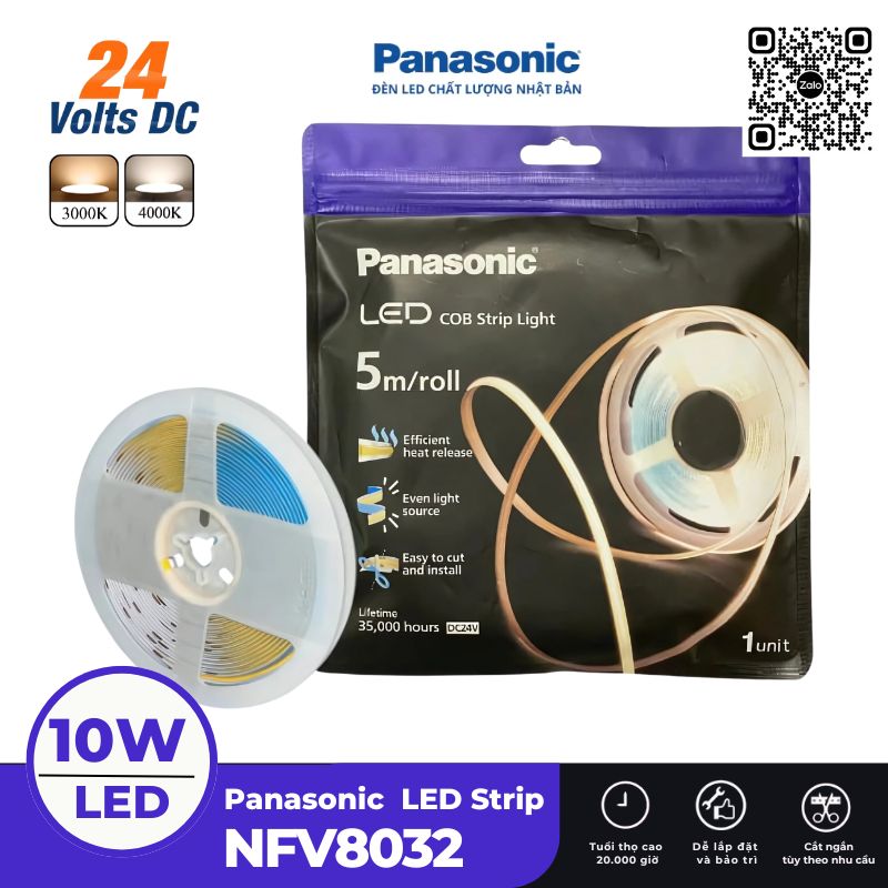 Panasonic - Led dây COB DC24V NFV8032 10W ( Cuộn 5m)